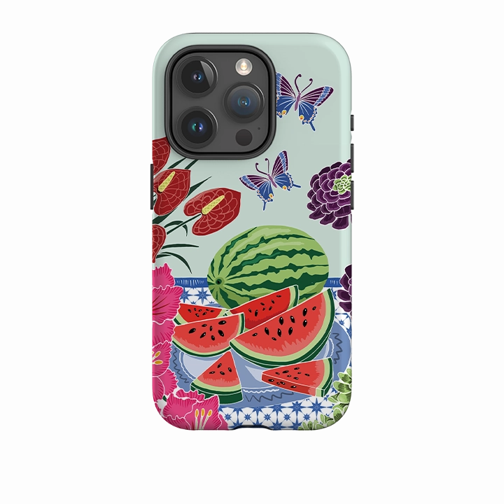 Lightweight Shell Modern Aesthetic iPhone Tough Case - Watermelon By Kate Heiss