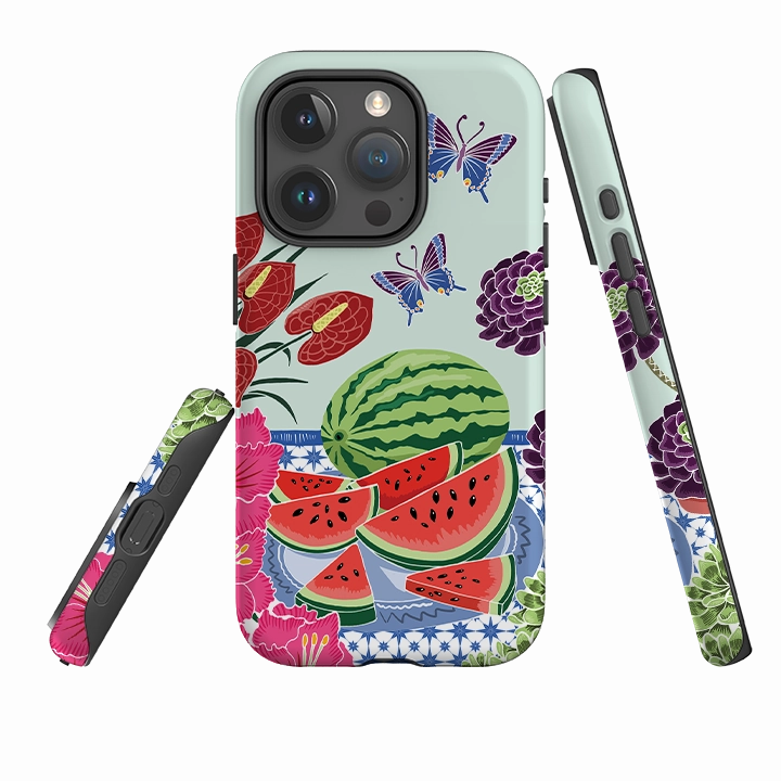 Smooth Look Texture Smooth Form Texture iPhone Tough Case - Watermelon By Kate Heiss