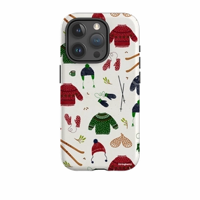 iPhone Tough Case - Winter Clothes By Katherine Quinn Stylish Detailing Scratch Proof