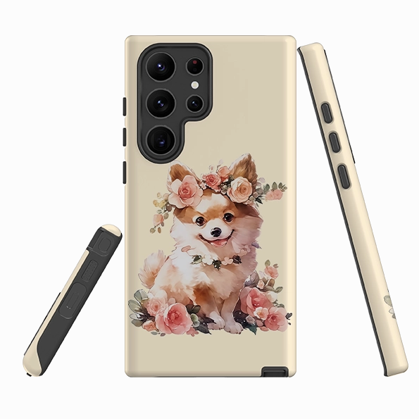 Stylish Layer Samsung Tough  Case - Cute Dog A