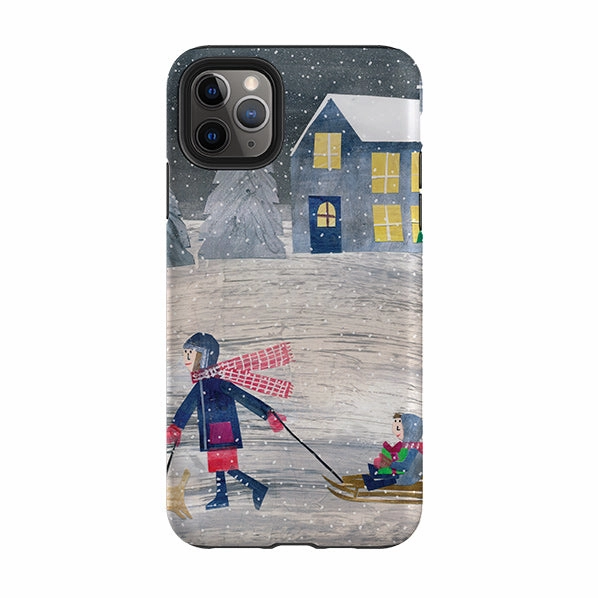 iPhone Tough Case - Sledging By Tracey English Gradient Design Comfort Finish