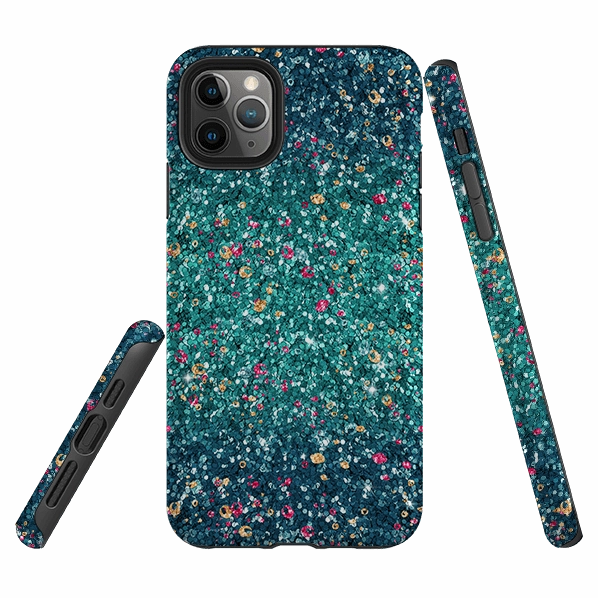 Stylish Detail Layer Tactile Feel iPhone Tough Case - Butterfly Comet (case does not glitter)