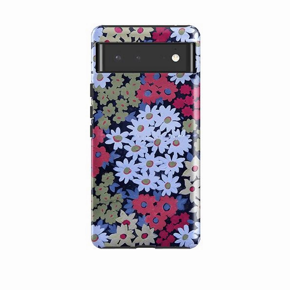 Flexible Fit Modern Build Texture Google Tough Case -  Sandpiper Floral By Sarah Campbell