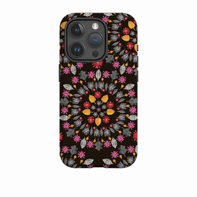 Ultra Slim Slim Texture iPhone Tough Case - Autumn Mandala By Tracey English