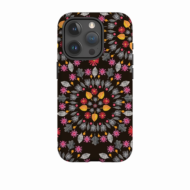 iPhone Tough Case - Autumn Mandala By Tracey English anti dust Hybrid Detail