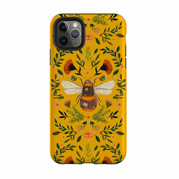 iPhone Tough Case - Botanical Bee Honey By Jade Mosinski Classic Design