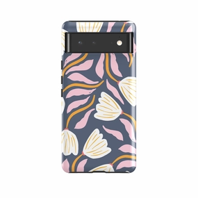 Marble Texture Strong Corners Google Tough Case -  Xmas Floral I