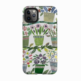 iPhone Tough Case - Flowerpots By Jane Robbins Trendy Accessory High Quality