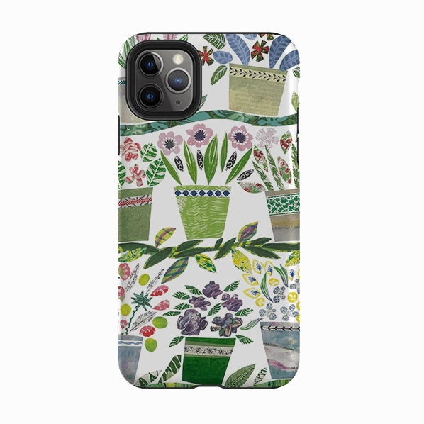 iPhone Tough Case - Flowerpots By Jane Robbins Trendy Accessory High Quality