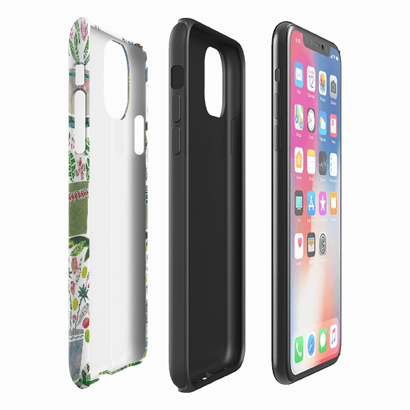 iPhone Tough Case - Flowerpots By Jane Robbins Gloss Texture