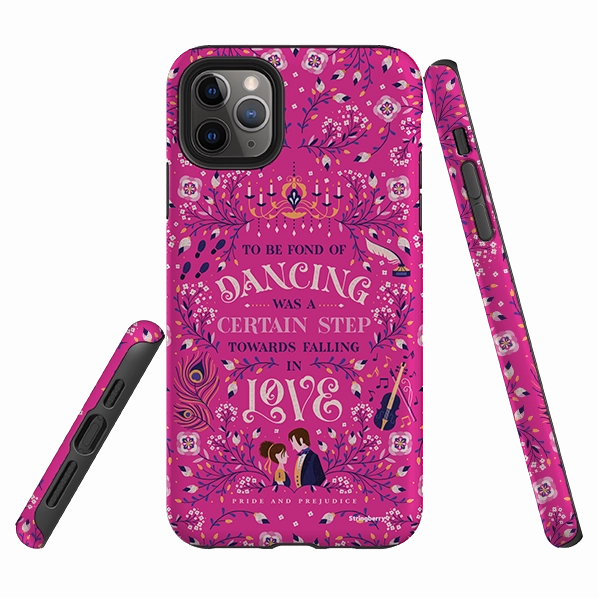 iPhone Tough Case - Pride And Prejudice Pink By Jenny Zemanek Trendy Look Minimal Detail