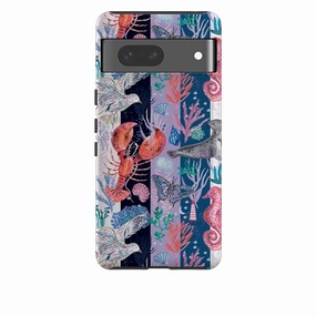 Compact Texture Google Tough  Case - Coastal Calling Stripe II by Emma Frances Grant