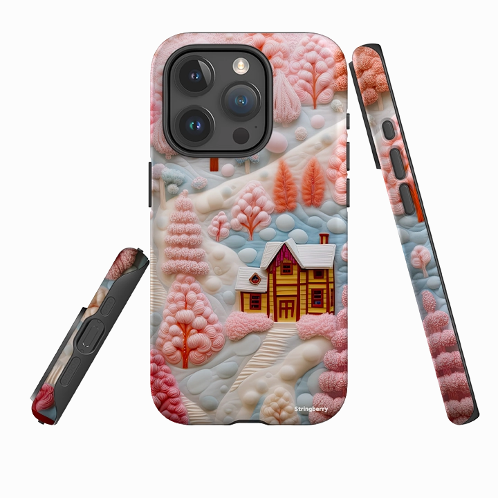 iPhone Tough Case - Embroidery Christmas Premium Surface Finish