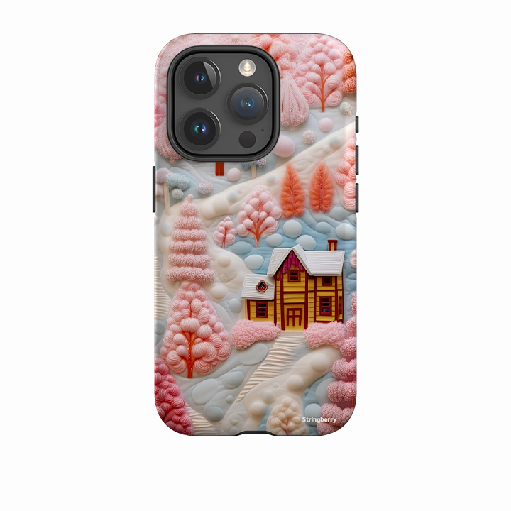 iPhone Tough Case - Embroidery Christmas Shock absorption Outdoor Protection