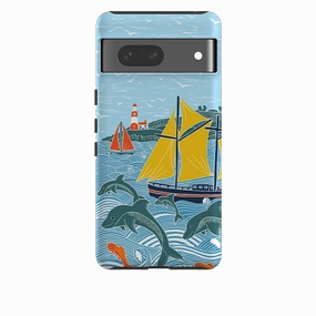 Drop Protection Hybrid Shield Google Tough  Case - Dolphins By Kate Heiss