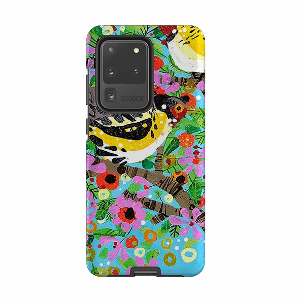 Samsung Tough Case - Finches By Claire West Vivid Gradient