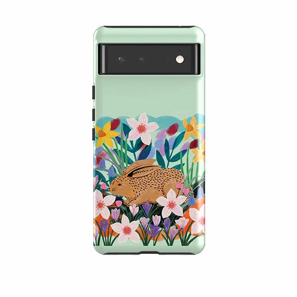 Google Tough Case -  Spring Bunny By Lee Foster Wilson Strong Outline Polished Surface Texture