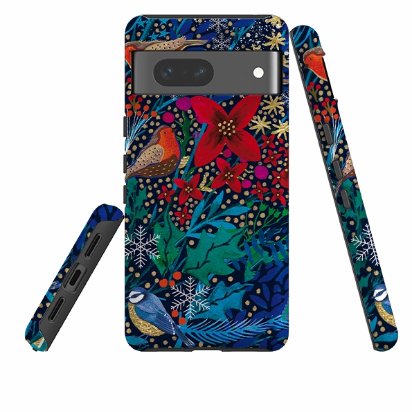 Google Tough Case - Xmas Robin II By Emma Frances Grant Elegant Design Layer Hybrid Material Build