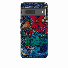Stylish Layer Smooth Shield Google Tough Case - Xmas Robin II By Emma Frances Grant