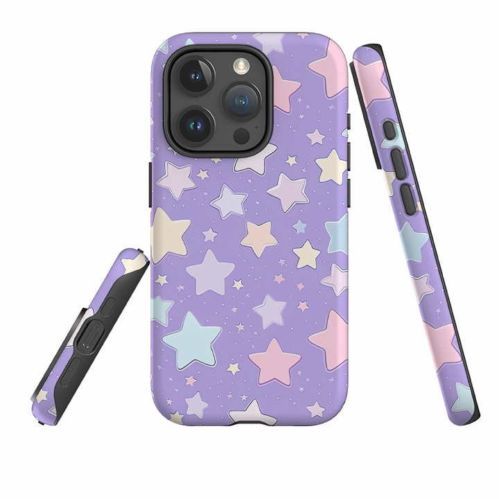 Trendy Pattern Rugged Feel iPhone Case - Colour Stars II