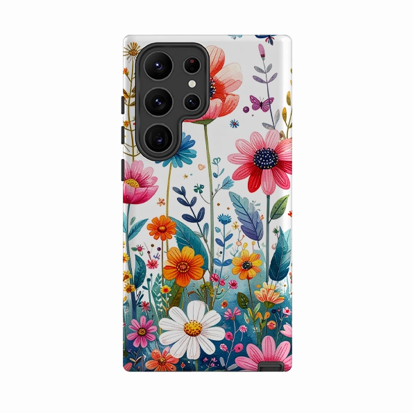 Comfort Texture Layer Samsung Tough Case - Field Floral