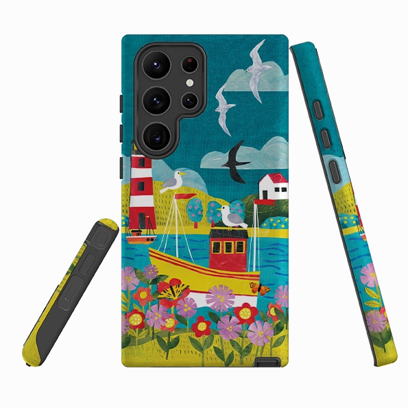 Samsung Tough  Case - Fishing Boat By Tracey English Shock Resistant