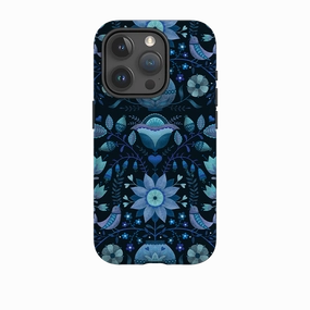 iPhone Tough Case - Blue Folk By Suzy Taylor Durable Accessory