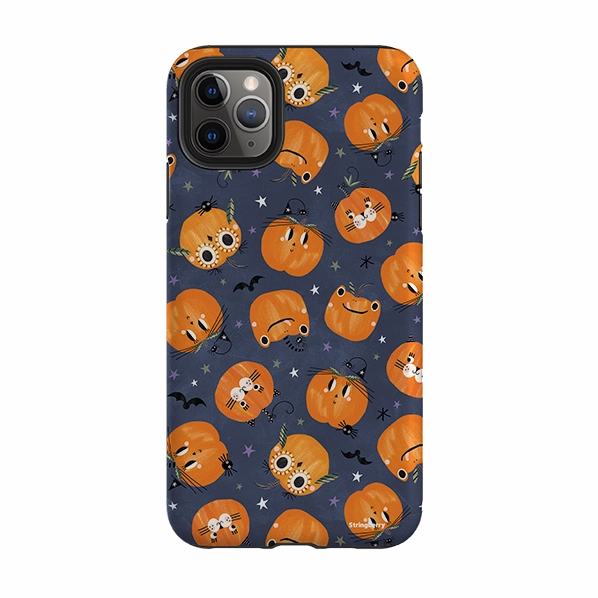 iPhone Tough Case - Halloween Pumpkin Dark By Ali Brookes Elegant Build Protective Corner
