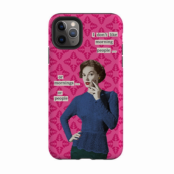iPhone Tough Case - Morning Person By Clare Jordan Polished Surface Marble finish