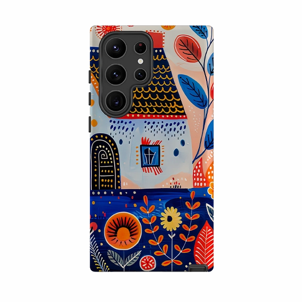 Samsung Tough Case - Folk Art House VIII Youth Style Fashion Touch