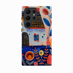 Samsung Tough Case - Folk Art House VIII Youth Style Fashion Touch