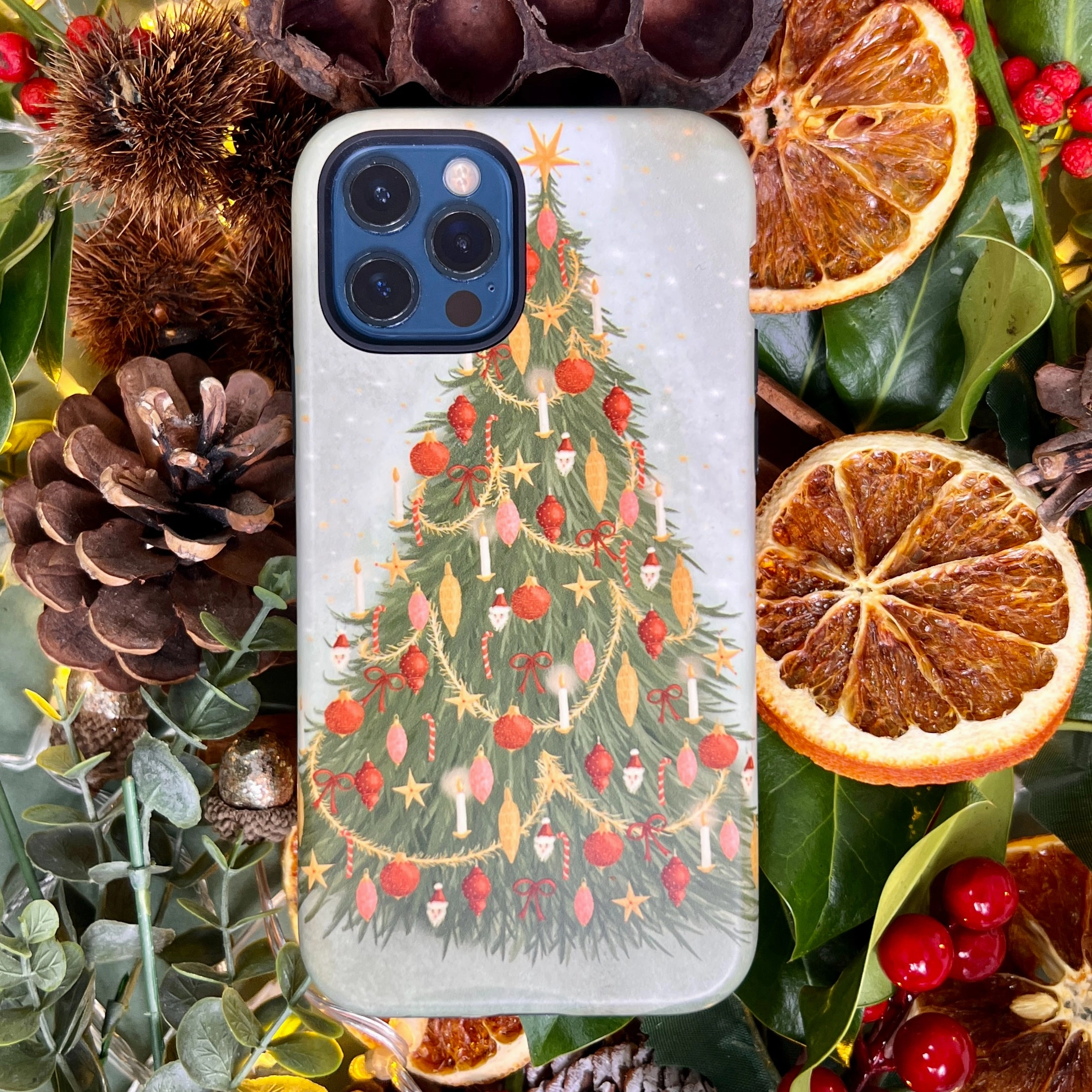 iPhone Tough Case - Christmas Tree By Maja Lindberg Luxury Build Elegant Shield