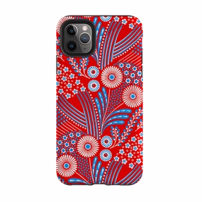 Compact Grip iPhone Tough Case - Red Bouquet By Cressida Bell