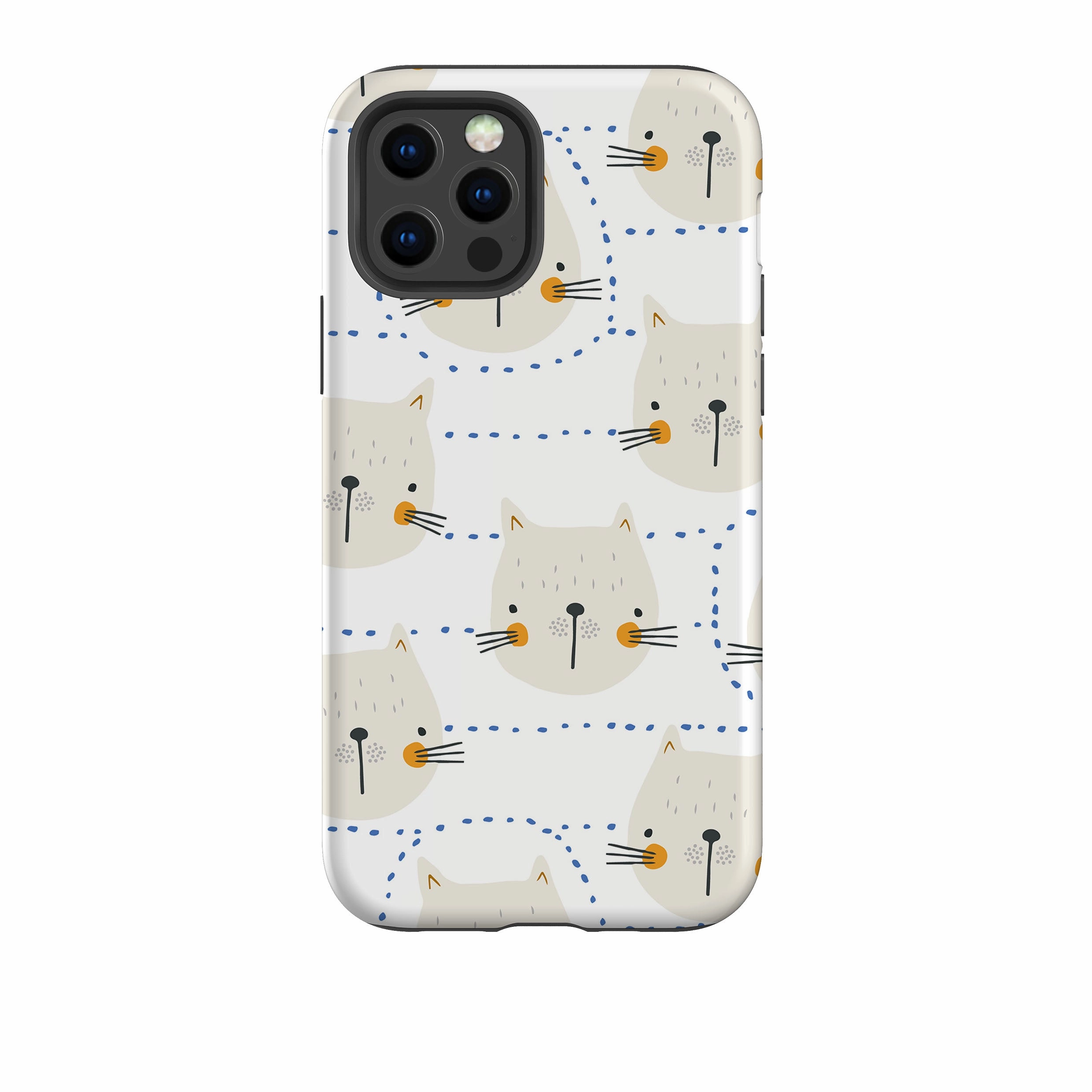Soft Touching iPhone Tough Case - Cat Tiles