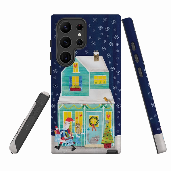 Glossy Texture Samsung Tough Case - Holiday House By Tracey English