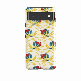 Rugged Texture Design Google Tough Case -  Crimson Rosella By Katherine Quinn