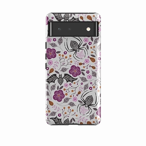 Google Tough Case -  SpiderBat Pattern Grey By Jenny Zemanek Durable Surface Design Daily Essential