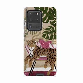 Samsung Tough Case - Boho Leopard Cream By Bex Parkin Hybrid Finish Texture