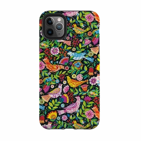 iPhone Tough Case - Folk Birds By Sarah Campbell Soft Shape