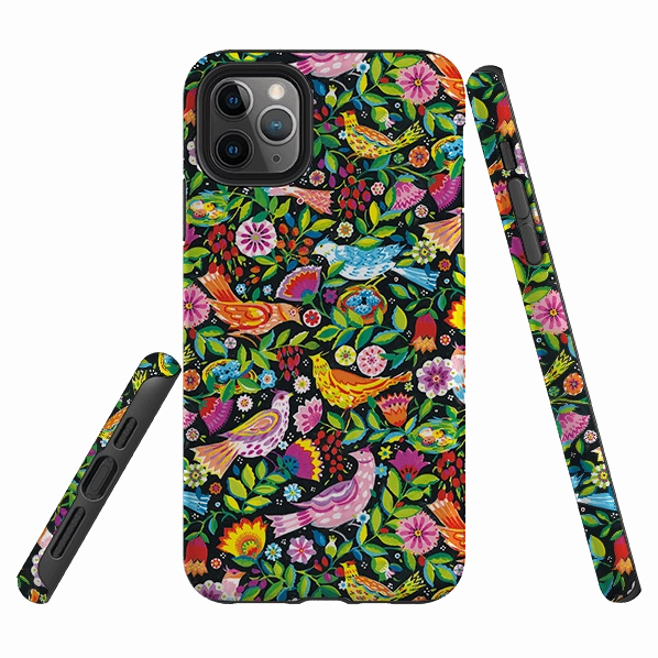iPhone Tough Case - Folk Birds By Sarah Campbell Refined Pattern