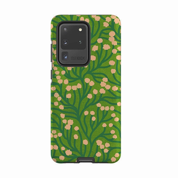 Samsung Tough Case - Vine Pink And Teal By Katherine Quinn Vivid Pattern Design