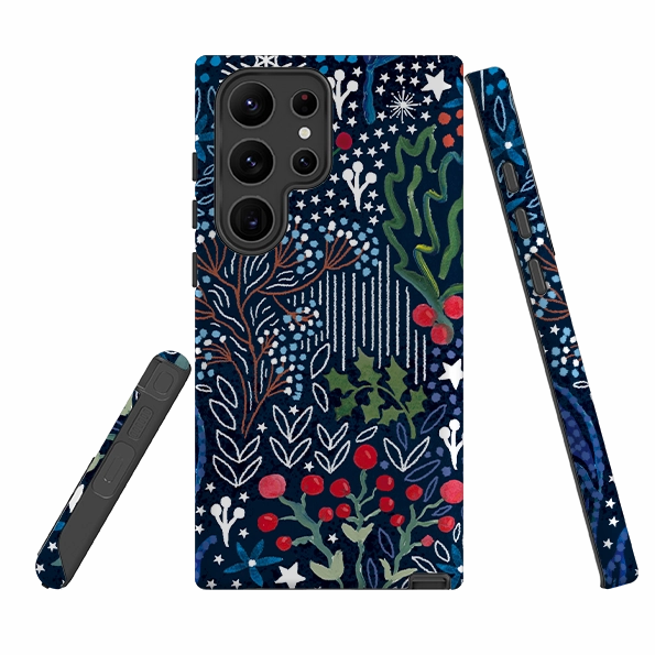 Samsung Tough Case - Winter Flowers II By Emma Frances Grant Soft Edge Detail Smooth Craft