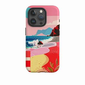 iPhone Tough Case - Red Beach Ultra Slim Premium Grip