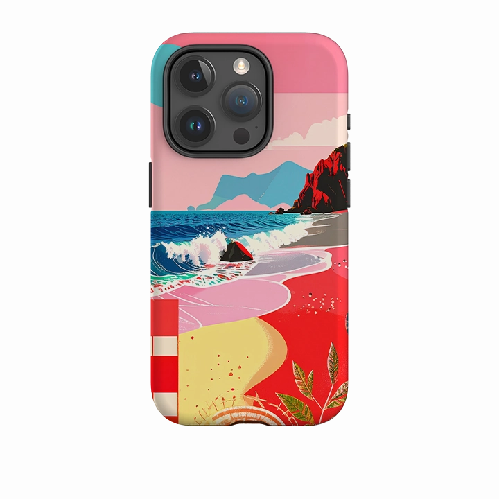 iPhone Tough Case - Red Beach Ultra Slim Premium Grip