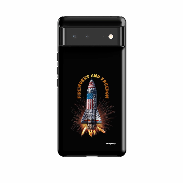 Polished Surface Texture Google Tough Case -  Fireworks and Freedom