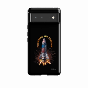 Polished Surface Texture Google Tough Case -  Fireworks and Freedom