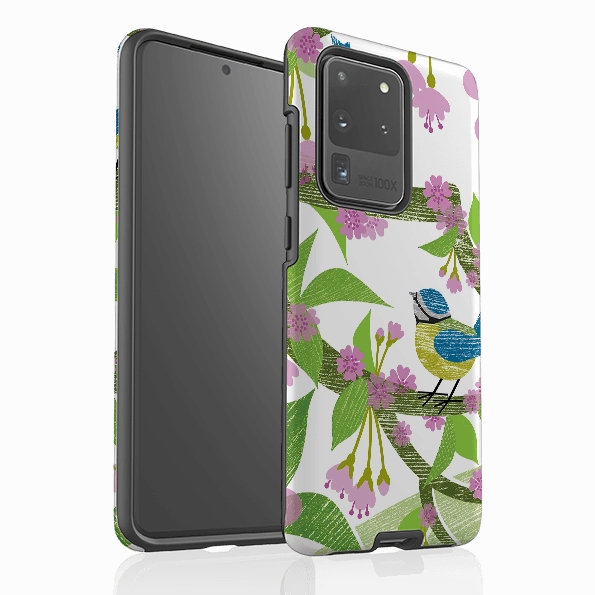 Refined Protection Samsung Tough Case - Blue Tits and Blossom By Liane Payne