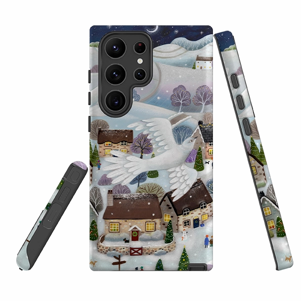 Samsung Tough Case - Advent Doves By Bex Parkin Metal Texture Anti Shock