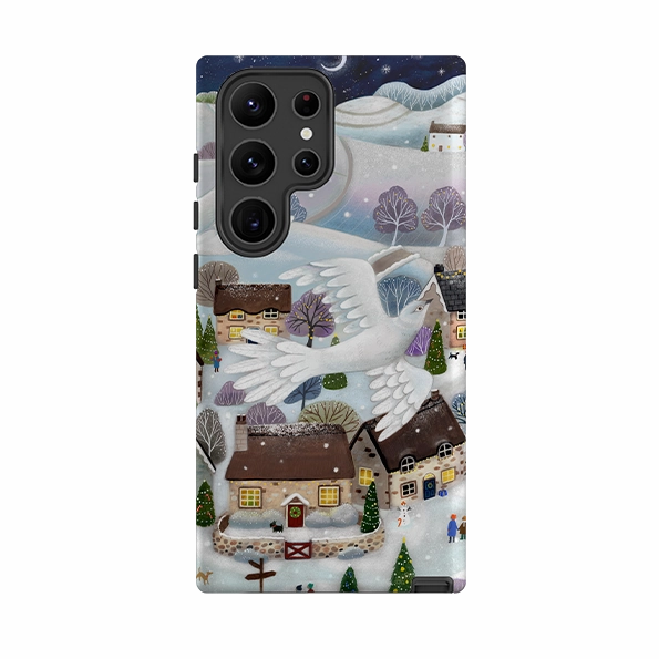 Trendy Finish Soft Frame Samsung Tough Case - Advent Doves By Bex Parkin