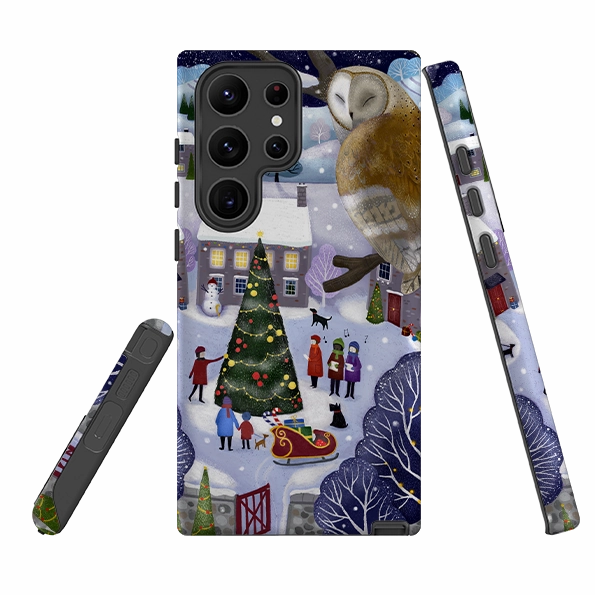 Soft Finish Layer Casual Wear Samsung Tough Case - Advent Owl By Bex Parkin